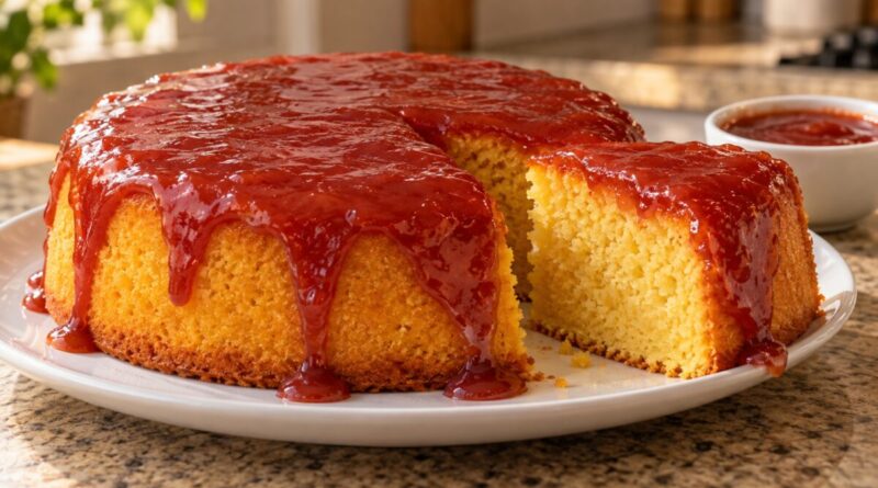 A cobertura perfeita para bolo de fubá goiabada derretida, brilhante e bem cremosa