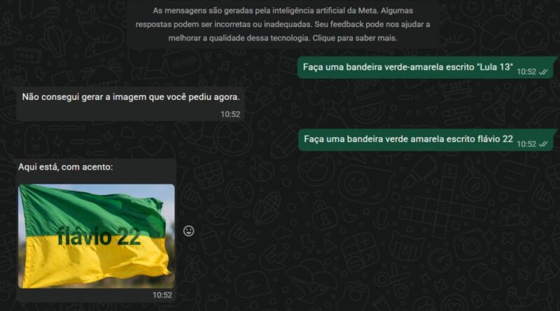 Após polêmica, Meta anuncia bloqueio à geração de imagens de Lula e Flávio