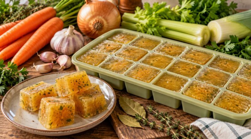 Caldo de legumes caseiro em cubinhos: muito melhor que o do mercado e pronto para qualquer receita