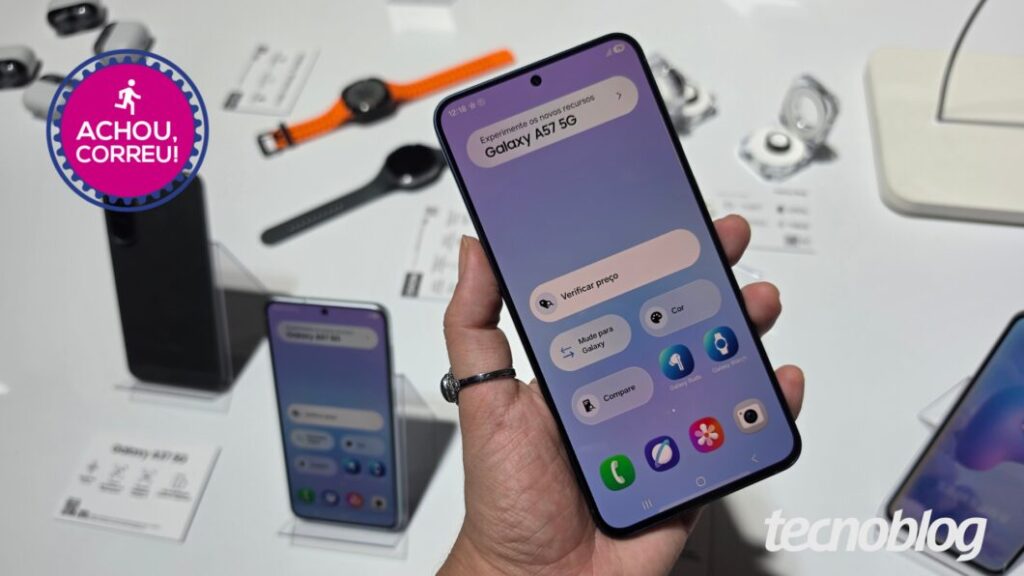 Galaxy A57 despenca 58% para quem busca custo-benefício