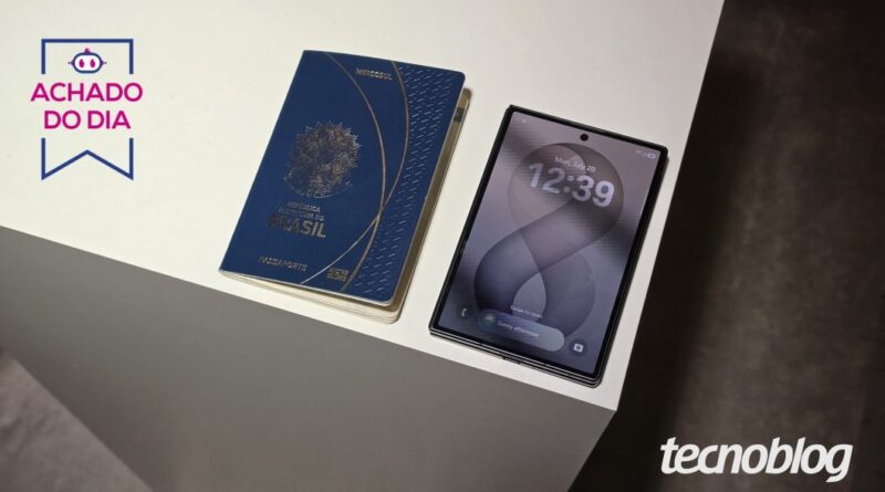 Galaxy Z Fold 8 em formato passaporte já tem R$ 1.900 OFF com cupom