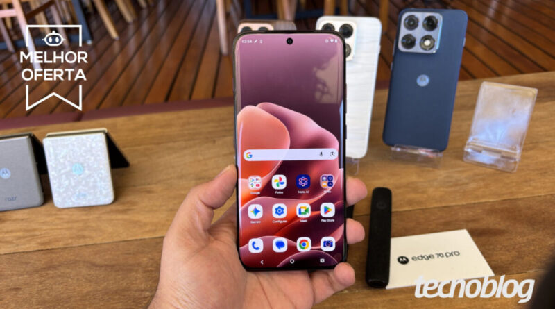 Motorola Edge 70 Pro com RAM de 12 GB fica mais em conta no Mercado Livre
