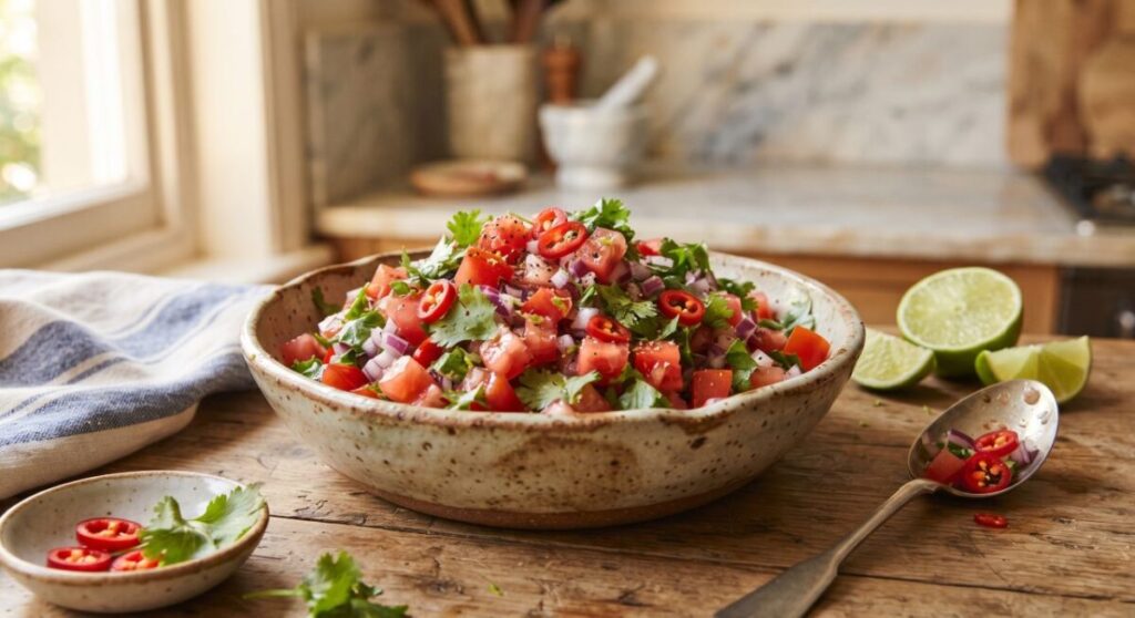 O Melhor Pico de Gallo Caseiro para Tacos, Churrasco e Tortillas