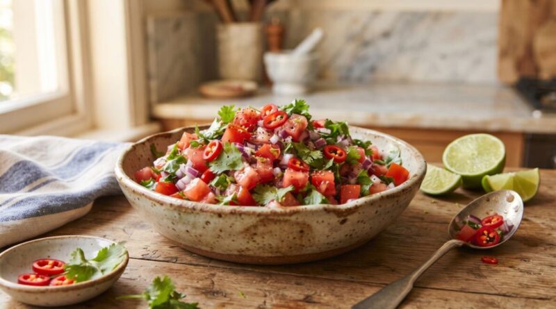 O Melhor Pico de Gallo Caseiro para Tacos, Churrasco e Tortillas