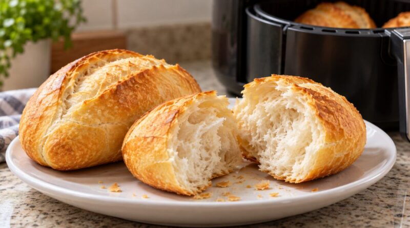 Pão francês de ontem volta a ficar crocante com um borrifo de água e cerca de 5 minutos no forno