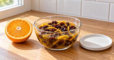 Pare de jogar a uva-passa seca direto na massa: 20 minutos no suco de laranja deixam o panetone úmido