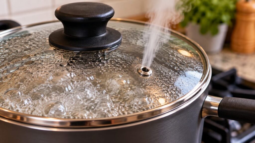 Quase ninguém percebe, mas o furinho na tampa de vidro da panela tem uma função muito útil na cozinha