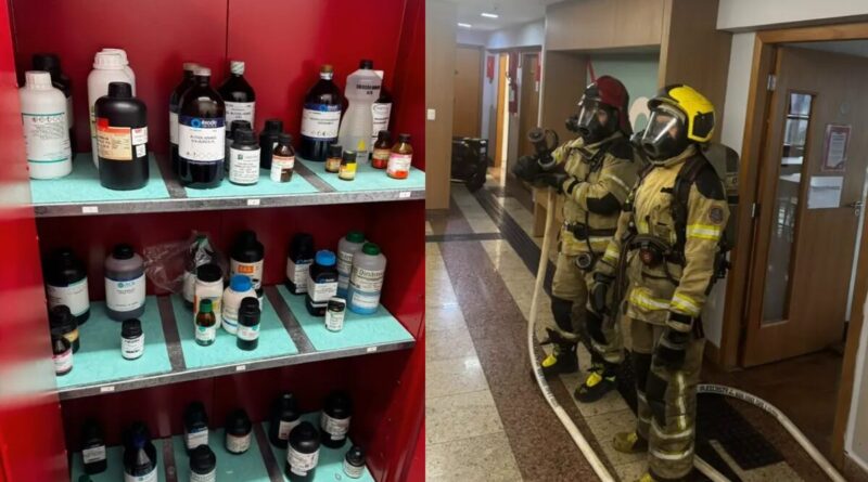 Vazamento químico em laboratório de faculdade mobiliza Bombeiros em BH