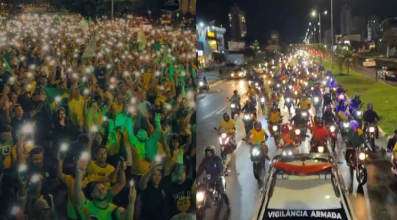 VÍDEO: Apoiadores de Flávio Bolsonaro fazem carreata e motocarreata em Uberlândia